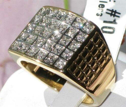 Jewellery Kingdom Mens Signet Pinky Bling Big 18kt Steel Cubic Zirconia Ring (Gold) - Jewelry Rings - British D'sire