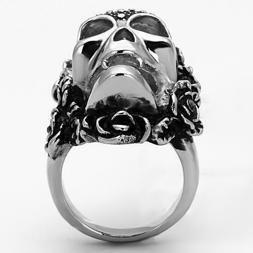 Jewellery Kingdom Mens Skull Band Biker Thumb Signet Pinky Stainless Steel Ring (Silver) - Jewelry Rings - British D'sire