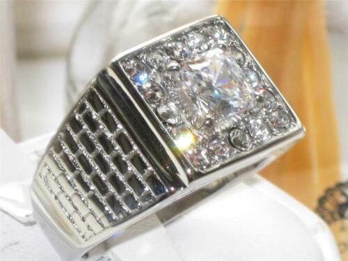 Jewellery Kingdom Mens Square Signet 4 carat Cubic Zirconia Ring - Rings - British D'sire