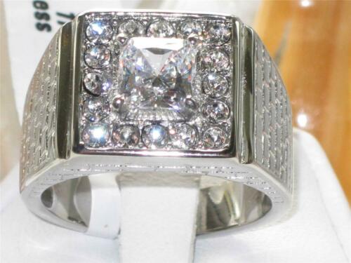 Jewellery Kingdom Mens Square Signet 4 carat Cubic Zirconia Ring - Rings - British D'sire