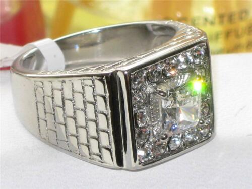 Jewellery Kingdom Mens Square Signet 4 carat Cubic Zirconia Ring - Rings - British D'sire