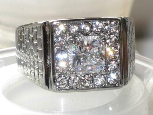 Jewellery Kingdom Mens Square Signet 4 carat Cubic Zirconia Ring - Rings - British D'sire