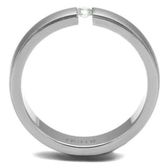 Jewellery Kingdom Mens Wedding Band Cz Silver Stainless Steel 5mm Thumb Signet Pinky Ring - Jewelry Rings - British D'sire