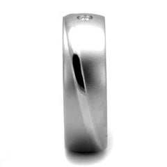 Jewellery Kingdom Mens Wedding Band Diamond Stainless Steel 7mm Thumb Signet Ring (Silver) - Jewelry Rings - British D'sire