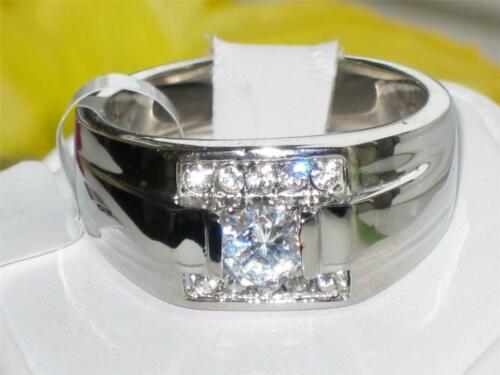 Jewellery Kingdom Pinky Signet Stainless Steel Silver Realistic Mens Cubic Zirconia Ring - Jewelry Rings - British D'sire