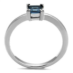 Jewellery Kingdom Sapphire Princess Cut solitaire Simulated Diamond Ring - Rings - British D'sire