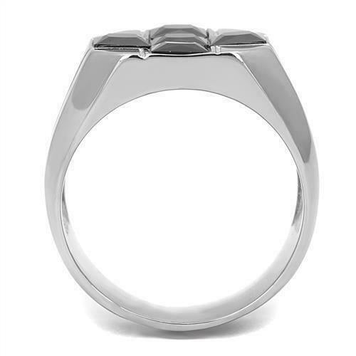 Jewellery Kingdom Signet Pinky Cubic Zirconia Classy Smart 18kt Steel Mens Gold Ring - Jewelry Rings - British D'sire