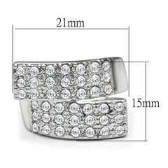 Jewellery Kingdom Silver Band Simulated Diamonds Ladies Pave Set Ring - Jewelry Rings - British D'sire