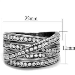 Jewellery Kingdom Silver Stainless Steel Pave Channel Set Chunky Ladies Cubic Zirconia Band Ring - Jewelry Rings - British D'sire