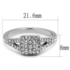 Jewellery Kingdom Simulated Diamonds Pave Cluster Pretty Ladies Ring (Silver) - Jewelry Rings - British D'sire