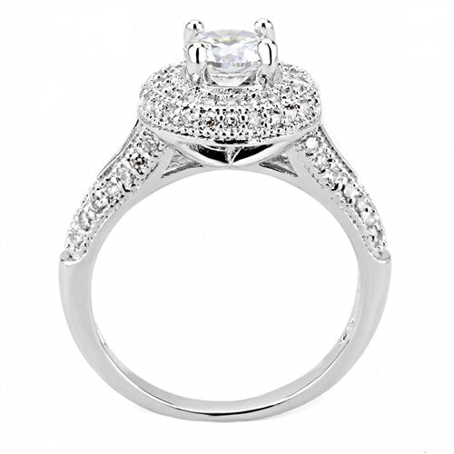 Jewellery Kingdom Solitaire Accents 1.50 CT Silver Rhodium Ladies Cubic Zirconia Engagement Ring - Jewelry Rings - British D'sire