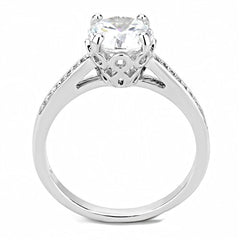 Jewellery Kingdom Solitaire Accents Cubic Zirconia Rhodium Engagement Ladies Sparkle Ring (Silver) - Jewelry Rings - British D'sire