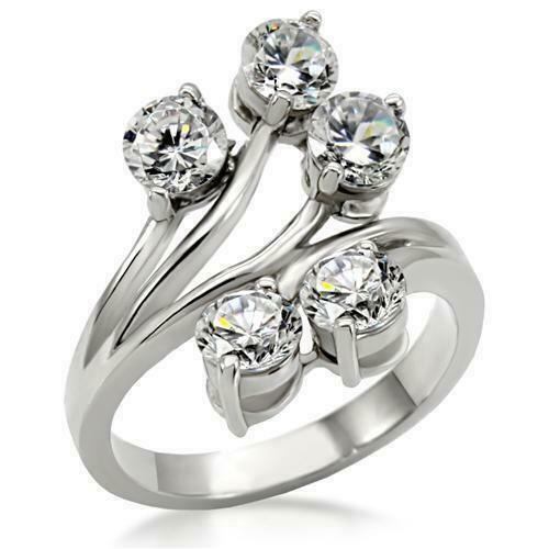 Jewellery Kingdom Solitaires Cubic Zirconia Ladies Silver Ring - Jewelry Rings - British D'sire