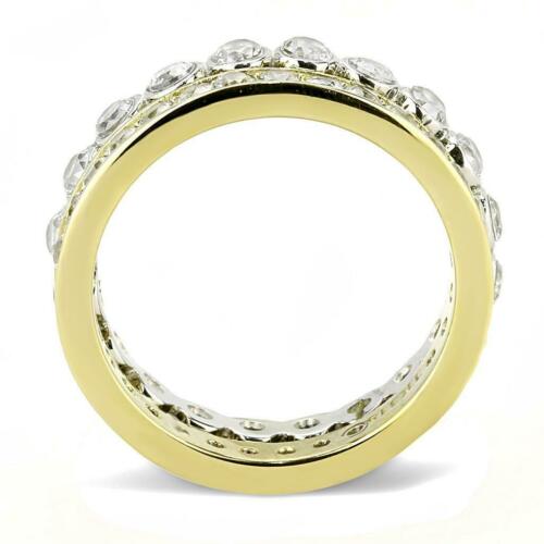 Jewellery Kingdom Stacking Two Tone Cubic Zirconia Ring Set (Gold) - Jewelry Rings - British D'sire