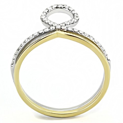 Jewellery Kingdom Stainless Steel Elegant Ladies Ring Set Bands (Gold & Silver) - Jewelry Rings - British D'sire