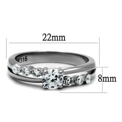 Jewellery Kingdom Stainless Steel Pretty Ladies Cubic Zirconia Ladies Ring (Silver) - Jewelry Rings - British D'sire