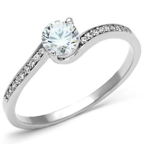 Jewellery Kingdom Sterling Silver cz 925 Accents Elegant Ladies Engagement Ring - Engagement Rings - British D'sire