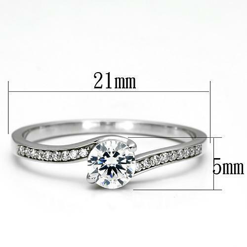 Jewellery Kingdom Sterling Silver cz 925 Accents Elegant Ladies Engagement Ring - Engagement Rings - British D'sire