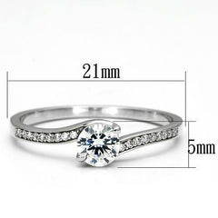 Jewellery Kingdom Sterling Silver cz 925 Accents Elegant Ladies Engagement Ring - Engagement Rings - British D'sire