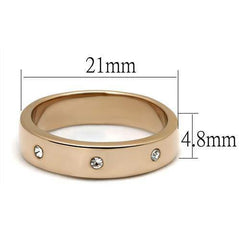 Jewellery Kingdom Wedding Band 5mm Cubic Zirconia Stainless Steel Studded Ring (Gold) - Engagement Rings - British D'sire