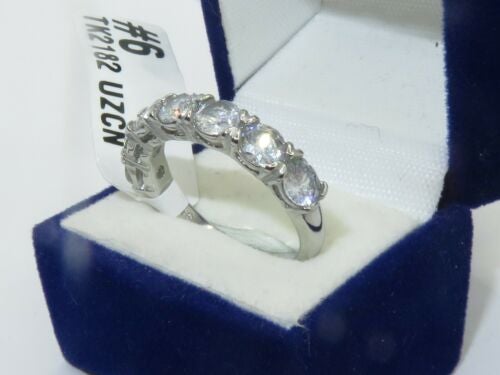 Ladies Eternity Band Stainless Steel Cubic Zirconia 4mm 2 Carat Ring - Jewelry Rings - British D'sire