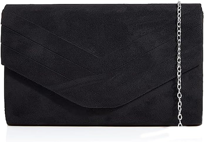 LeahWard Women's Faux Suede Leather Clutch Bag Wedding Bridal Prom Handbags 809 - British D'sire