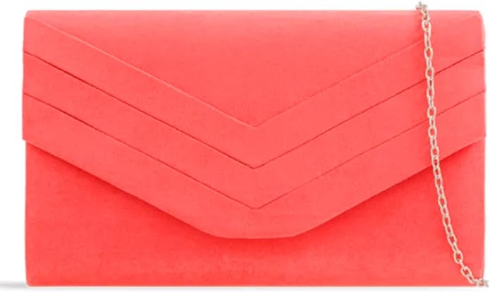 LeahWard Women's Faux Suede Leather Clutch Bag Wedding Bridal Prom Handbags 809 - British D'sire