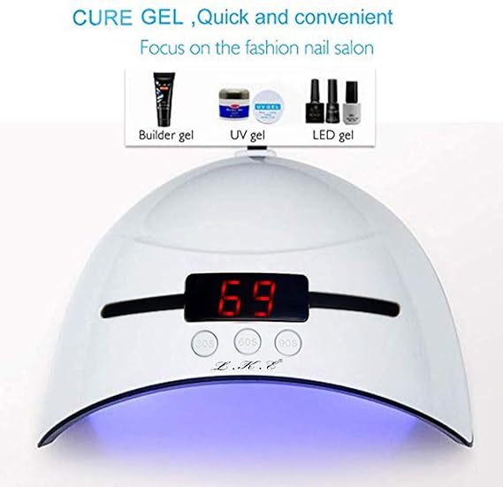 LED UV Nail Lamps for Gel Nail Polish Nail Dryer Curing Lamp with 3 Timers Auto Sensor LED Digital Display USB Plug Carry Convenient - Skin care kits & bundles - British D'sire