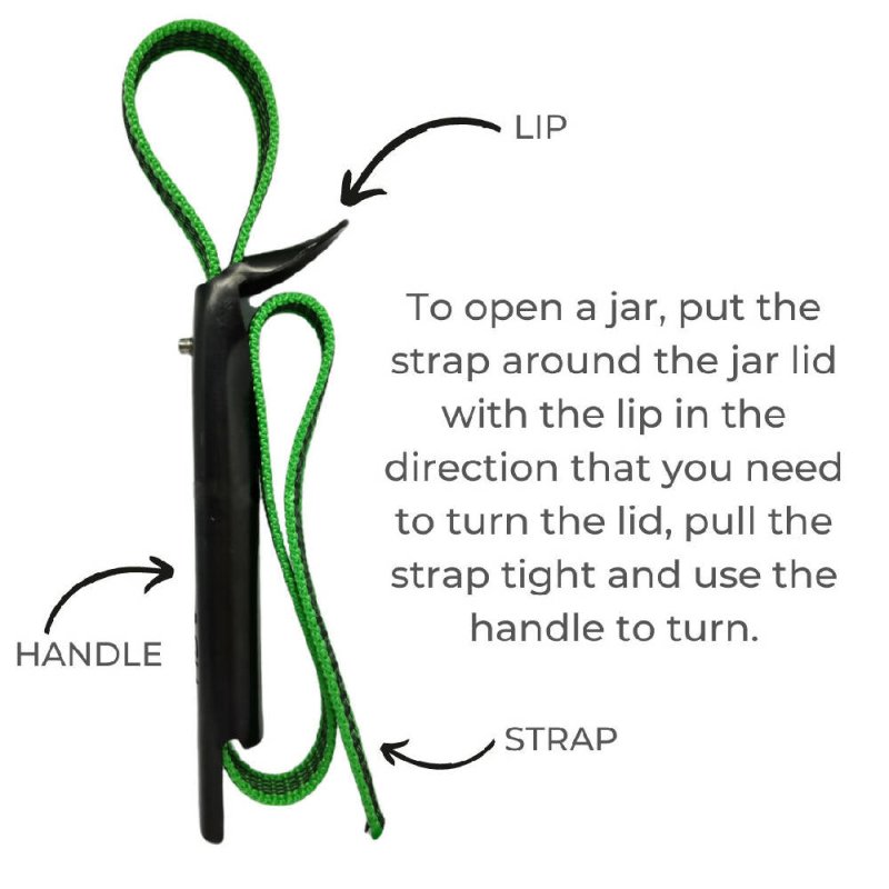 Lid & Leverage Adjustable Strap Opener Fits Around Objects of any Shape to Loosen, Tighten or Hold them Without Surface Damage - Kitchen Tools & Gadgets - British D'sire