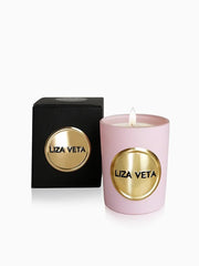 Liza Veta Lemongrass & Bergamot Scented Candle - Pink - Candles & Lanterns - British D'sire