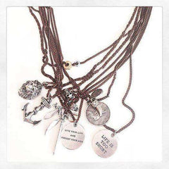 Mens live your life disk chain necklace - Necklace - British D'sire