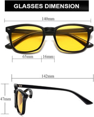 Musivon Polarized Night Driving Glasses for Men Women - Anti Glare Night Vision Yellow Glasses for Driving at Night - British D'sire