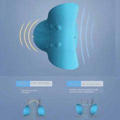 Neck Shoulder Stretcher Relaxer Cervical Chiropractic Traction Device Pillow(Blue) - Traction Device Pillow - British D'sire