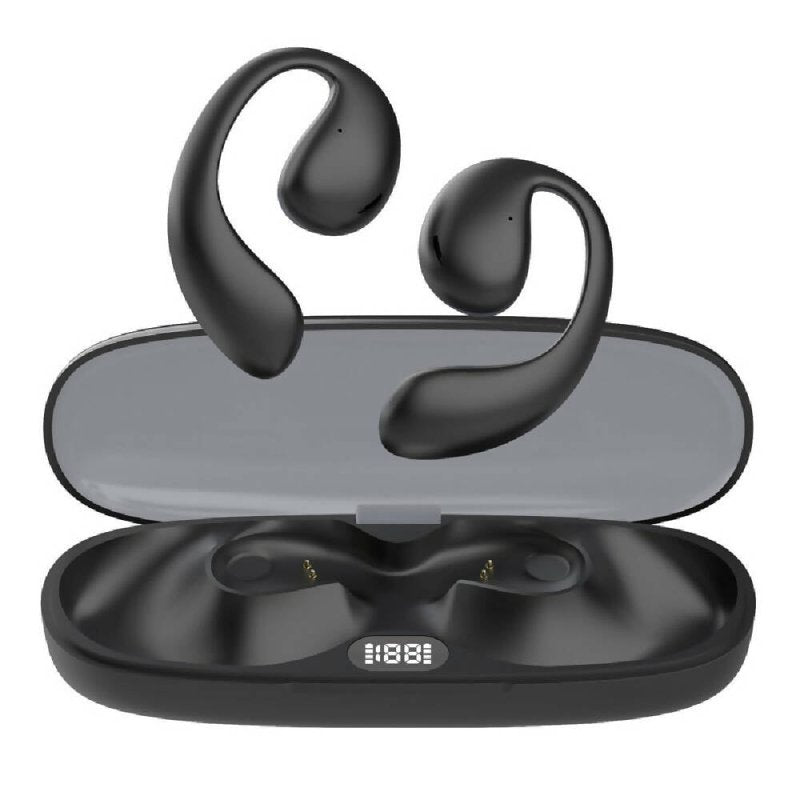 Open Sports Bluetooth Earphones On-Ear Long Life Wireless Earphones(Black) - Earphones - British D'sire