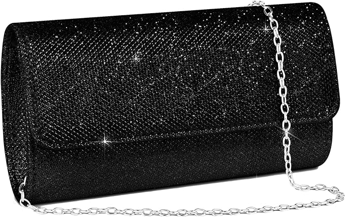 OSDUE Women Clutch Bag | Glitter Envelope Clutch Bag With Detachable Chain Strap | Evening Clutch for Ladies | Evening Bag - Women's bags and pouches - British D'sire