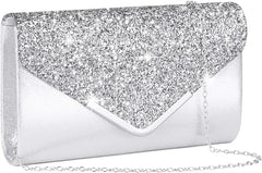 OSDUE Women Clutch Bag | Glitter Envelope Clutch Bag With Detachable Chain Strap | Evening Clutch for Ladies | Evening Bag - Women's bags and pouches - British D'sire