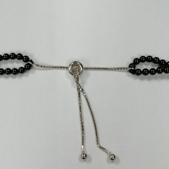 Pearlz Gallery 5" Slider Chain Black Onyx & Peridot Necklace - Necklaces & Pendants - British D'sire