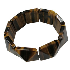 Pearlz Gallery Pyramid Yellow Tiger Eye Bracelet - Bracelets & Bangles - British D'sire