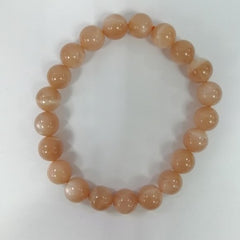 Pearlz-Gallery-Round-Peach-Moonstone-Bracelet - Bracelets & Bangles - British D'sire