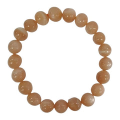 Pearlz-Gallery-Round-Peach-Moonstone-Bracelet - Bracelets & Bangles - British D'sire