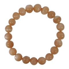 Pearlz-Gallery-Round-Peach-Moonstone-Bracelet - Bracelets & Bangles - British D'sire