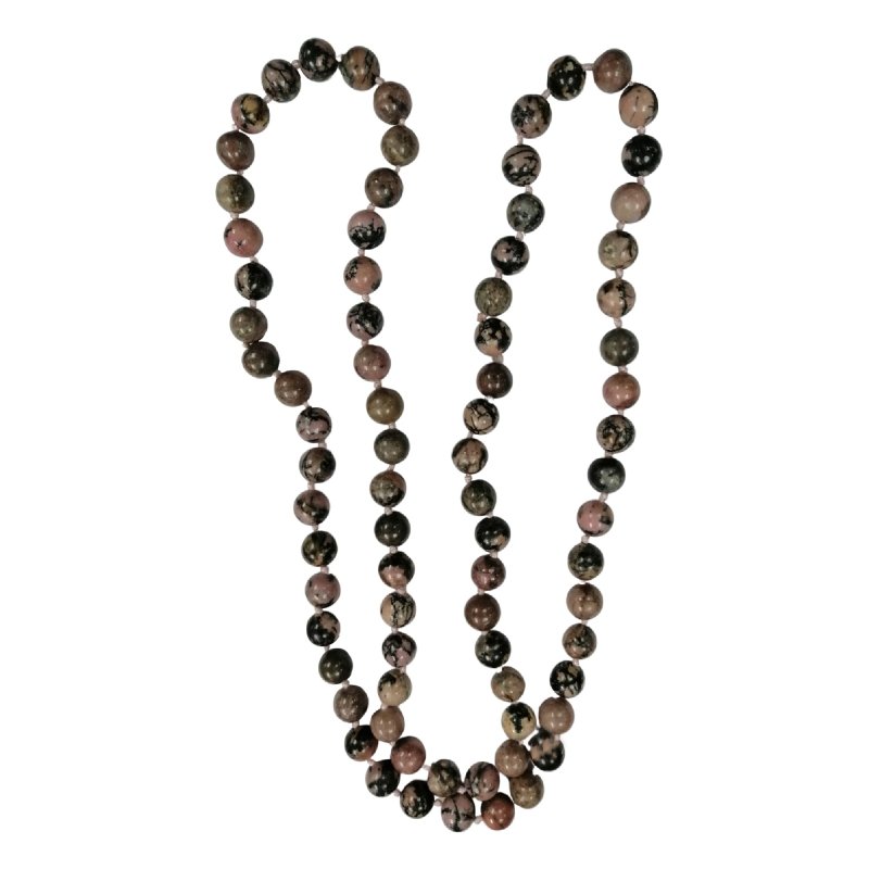 Pearlz Gallery Round Rhodonite Endless Necklace - Necklaces & Pendants - British D'sire