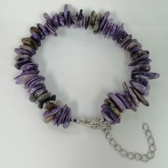 Pearlz Gallery Roundell Chips Charoite Bracelet - Bracelets & Bangles - British D'sire