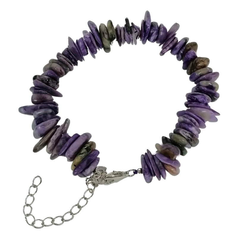 Pearlz Gallery Roundell Chips Charoite Bracelet - Bracelets & Bangles - British D'sire