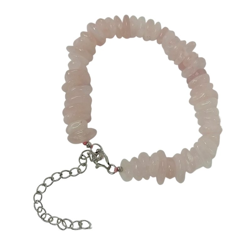 Pearlz Gallery Roundell Chips Rose Quartz Bracelet - Bracelets & Bangles - British D'sire