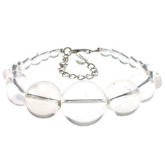 Pearlz Gallery Sterling Silver Ladies Round Crystal Bracelet - Bracelets & Bangles - British D'sire