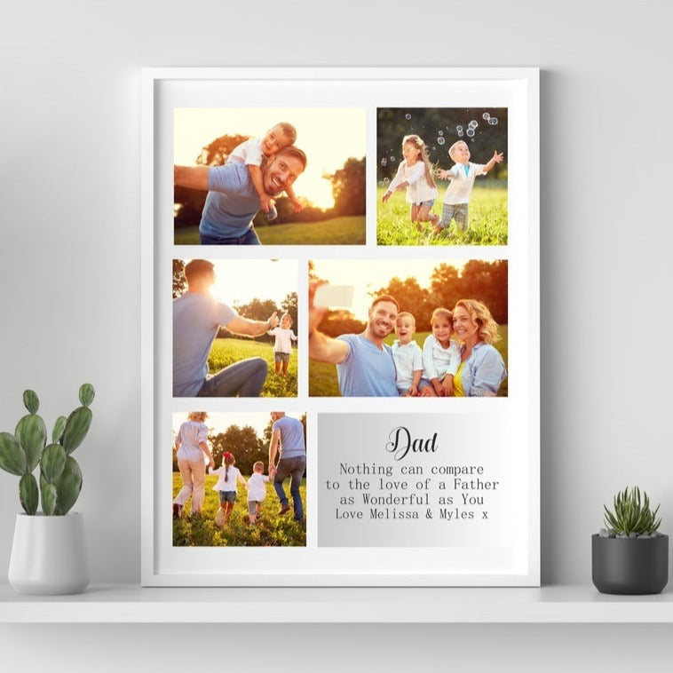 Pure Essence Greetings Dad Personalised Photo Collage 5 Images - Housings & Frames - British D'sire