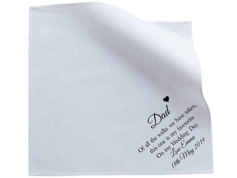 Pure Essence Greetings Father of the Bride Handkerchief - Towels - British D'sire