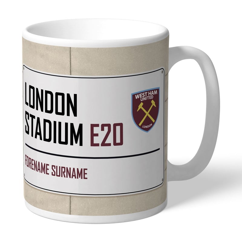 Pure Essence Greetings Football Club Street Sign Mug - Glasswares & Drinkwares - British D'sire