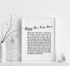 Pure Essence Greetings New Year Inspirational Personalised Poem - Housings & Frames - British D'sire